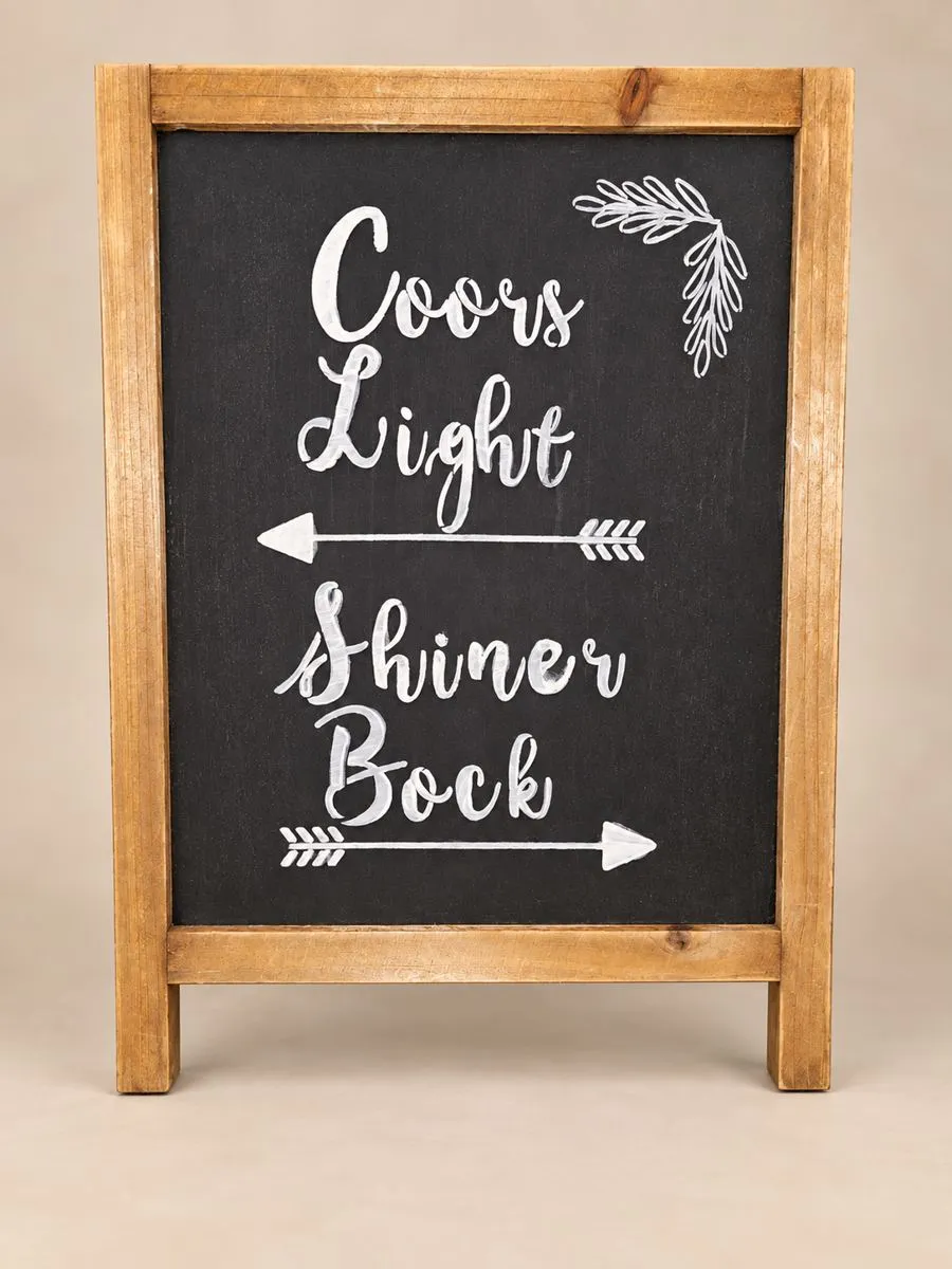 Coors Light / Shiner Bock chalkboard sign