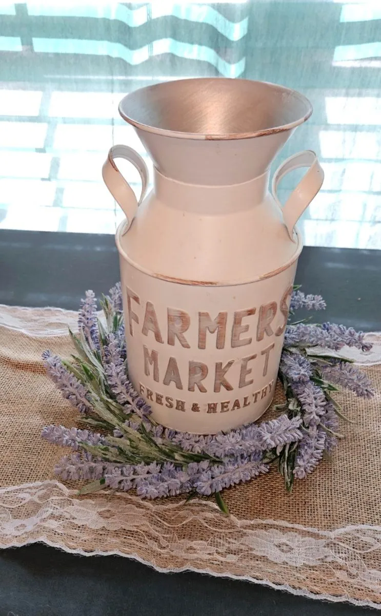 Farmers Market milk can