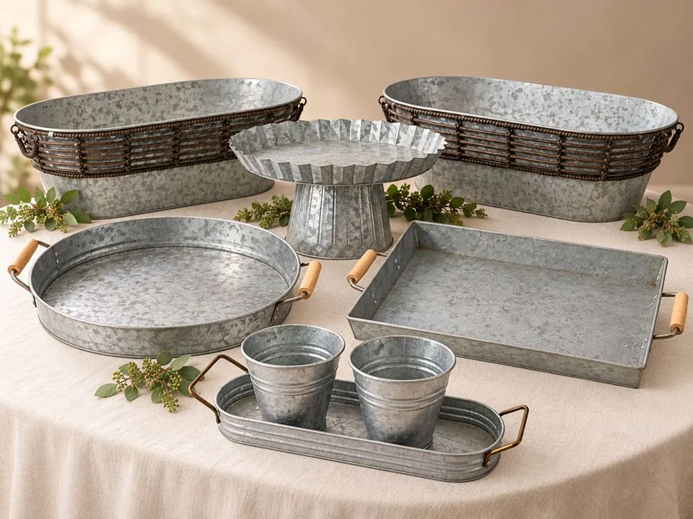 Rustic galvanized display package