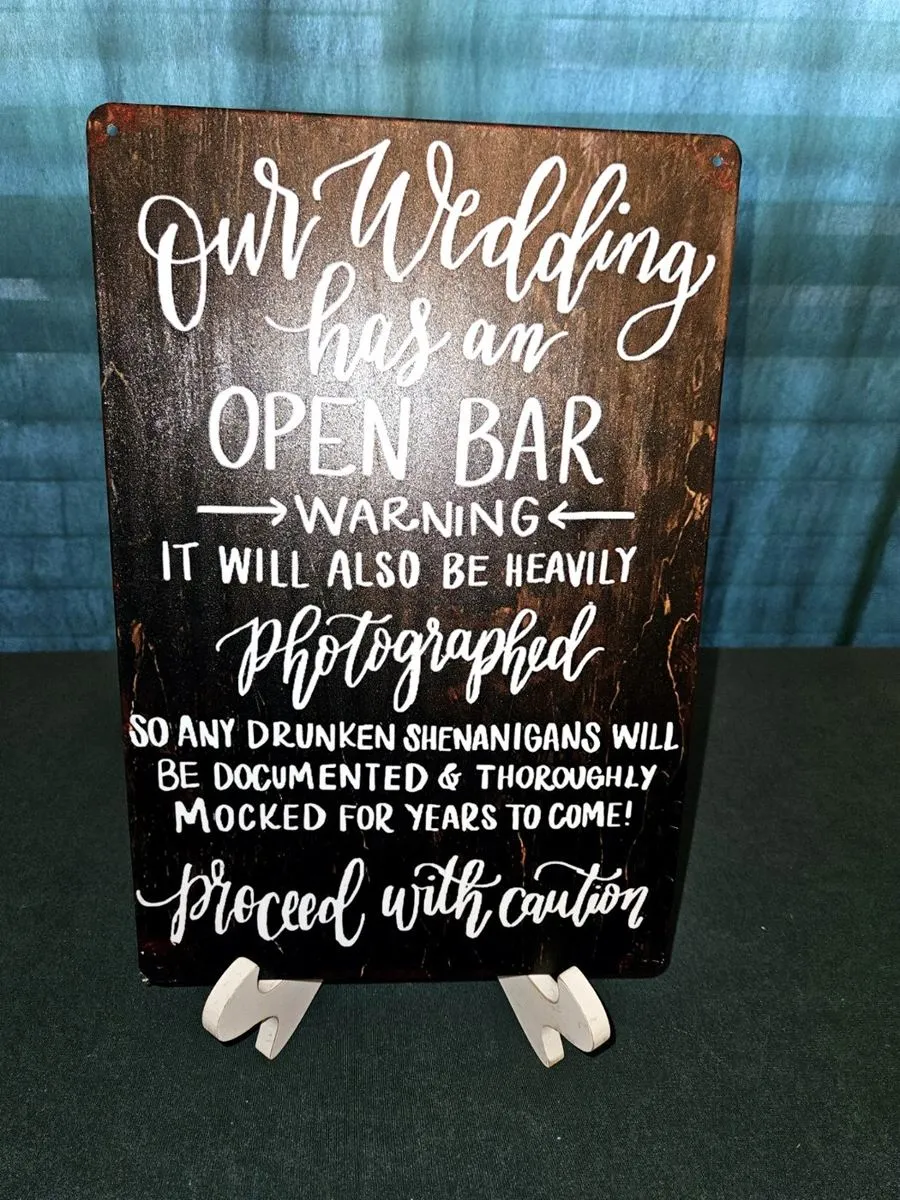 Open Bar sign